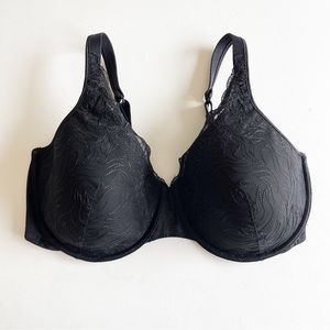 Playtex Black Wired Mesh Lightly Lined Bra Size 40DD